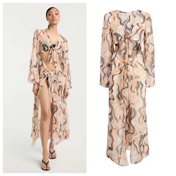 Cinq à Sept Canyon Swirl Talita Coverup Dress - Picture 2 of 4